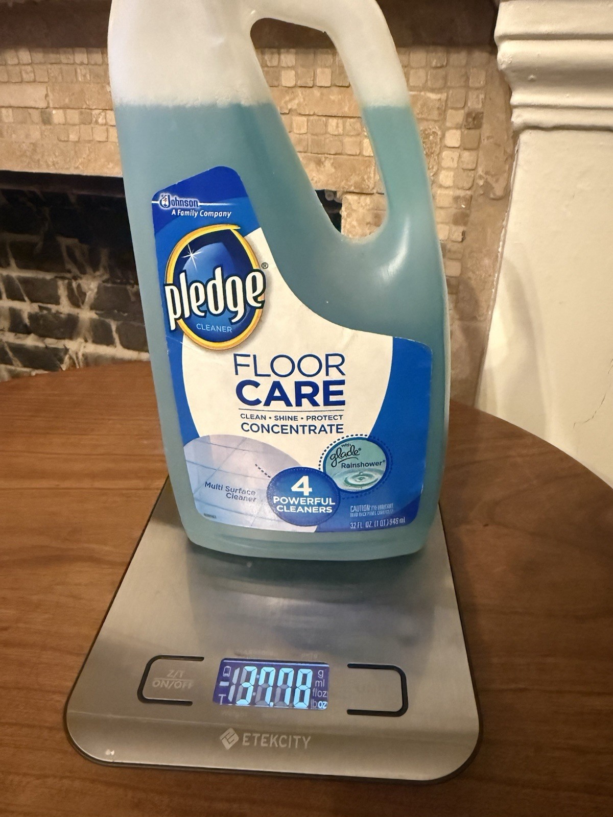 Pledge Floor Care Concentrate Multi-Surface Cleaner with Glade Rainshower 32 OZ