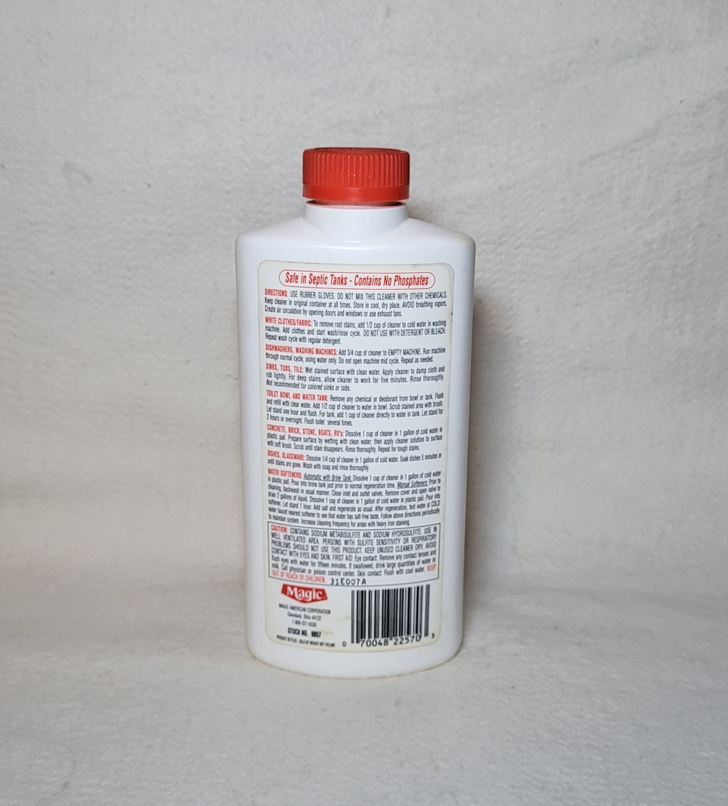 Magic RUST & IRON Stain Remover Powder Formula 18 oz DISCONTINUED 80% Full