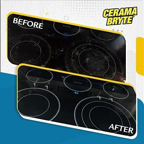 Glass Cooktop Cleaner Bundle – 10 Cleaning Pads, 18oz Stovetop Cleaner for Tough