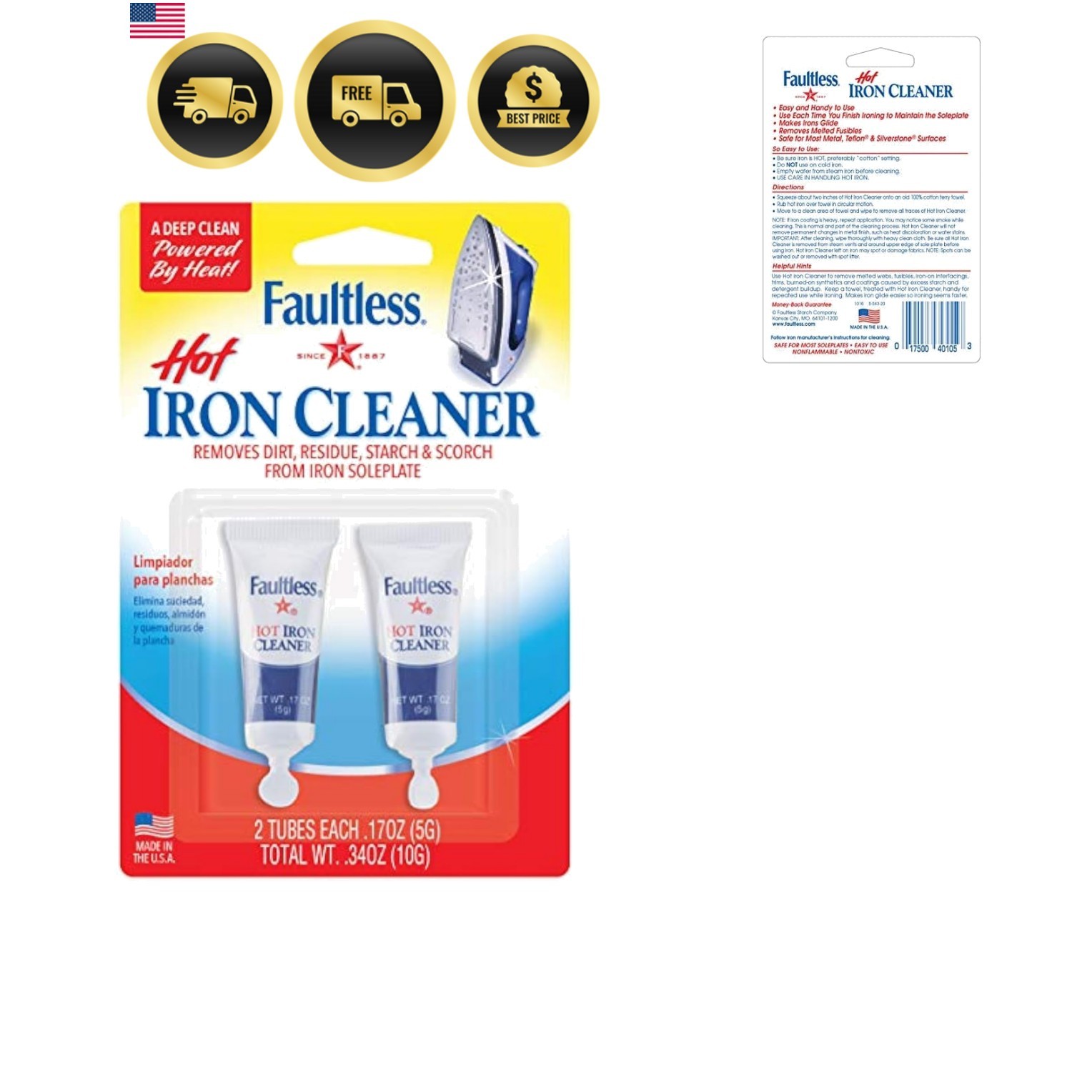 Effortless Cleaning with Non-Toxic Hot Iron Cleaner – 2 Tubes for Maximum Effect