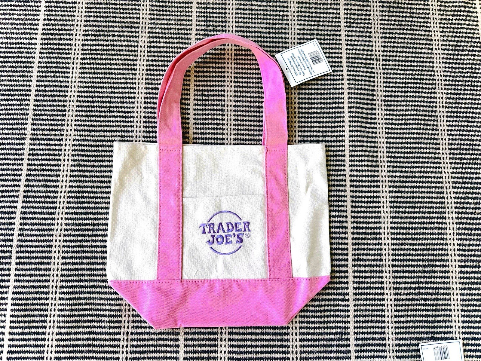 2025 Trader Joe’s Mini Canvas Tote Bags in Pastel Colors Full Set. 4 Colors