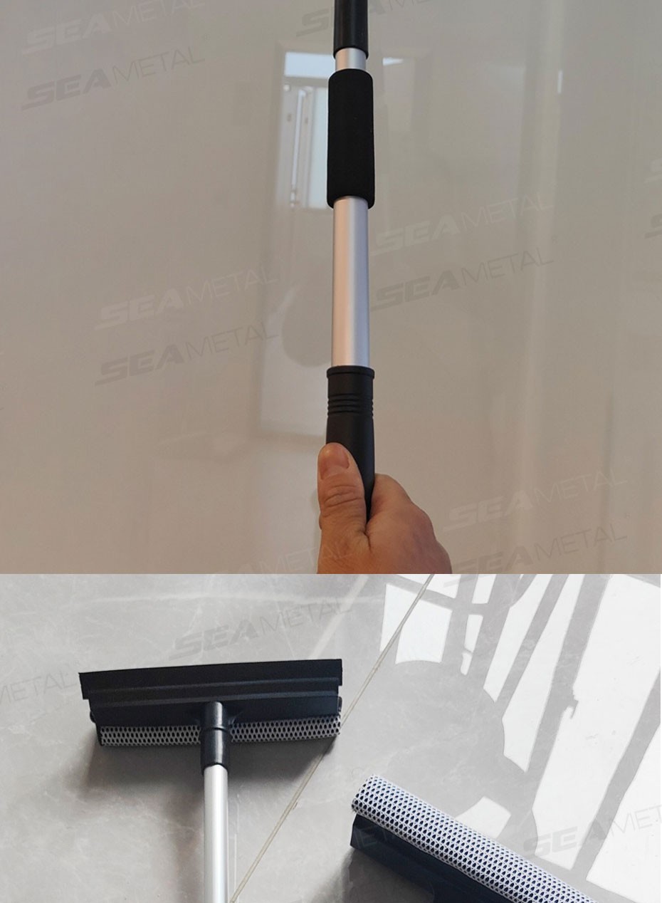 30″ Extendable Window Squeegee Cleaner Long Handle Car Cleaning Window Glass