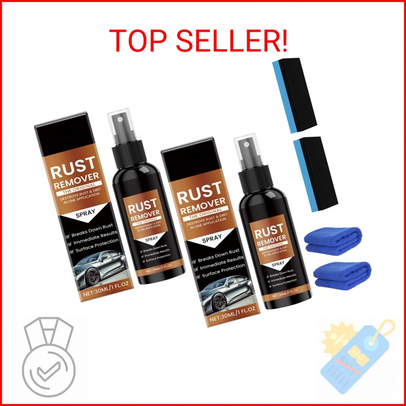 HONGYUNDA 2pcs Nexa Rust Remover Spray, 2025 Upgrade Rust Remover for Metal, Car