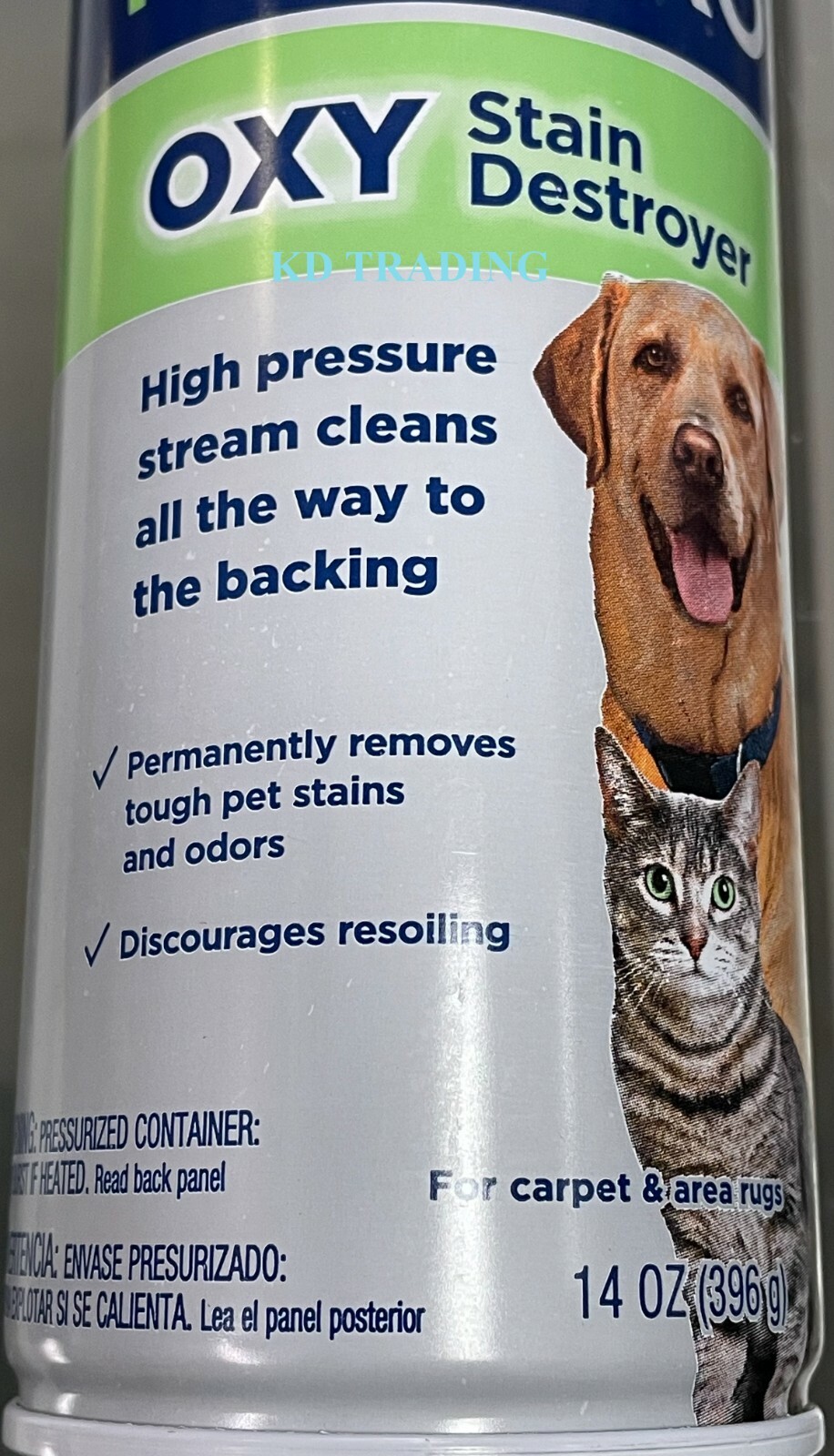 (2-Pk) Bissell PET PRO OXY Carpet Stain Odor Destroyer PERMANENT REMOVER Aerosol