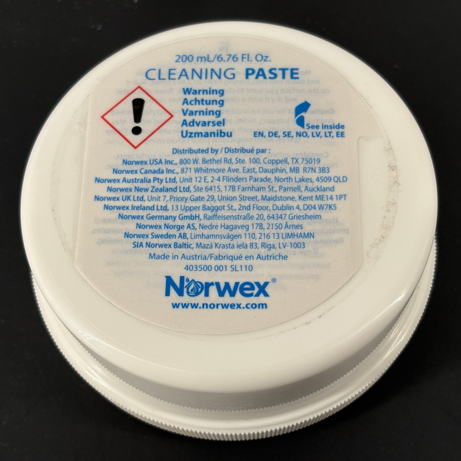 Norwex Cleaning Paste 200ml 6.76 Fl.Oz Cleans, Polishes and Protects NEW