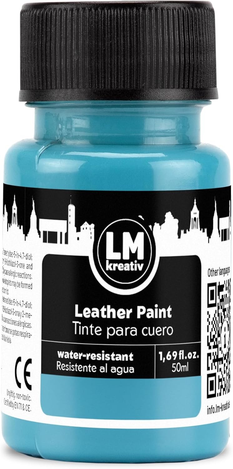 Leather Paint 1.69 fl oz – Light Blue – Faux Leather Paint f Color: Light Blue
