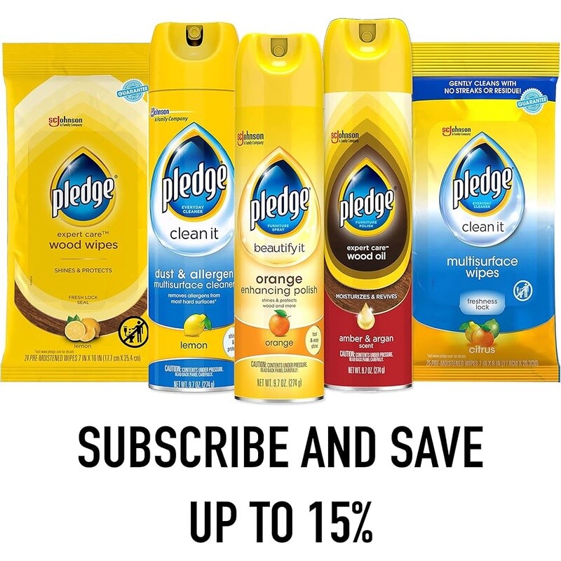 Wood Wipes Lemon Scented Polish Shine Protect Sealed Surfaces 24 Count New