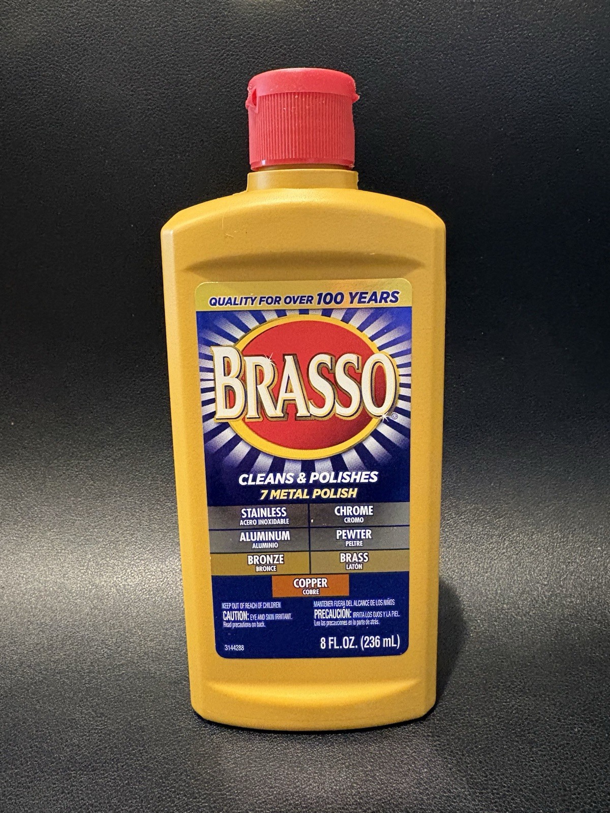 Brasso Multi-Purpose Metal Polish 8 oz – Shine Brass, Copper, Chrome, Stainless