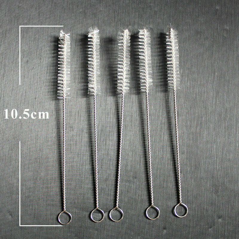 100Pcs Nylon Stainless Steel Cleaner Cleaning Brush for Tobacco Pipe Airbrush