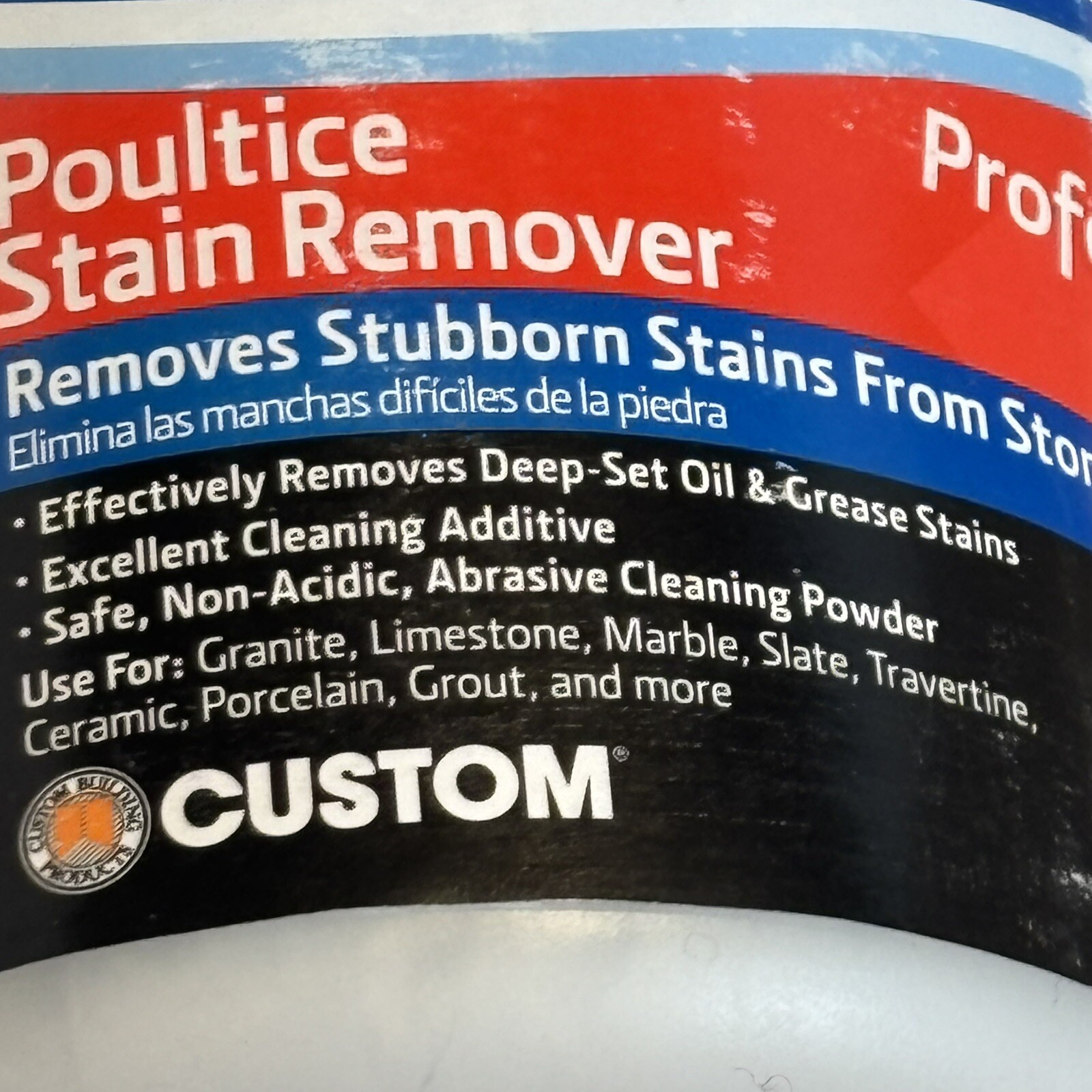 Aqua Mix Poultice Stain Remover – 0.75 lb. Abrasive Cleaning Powder For Stone