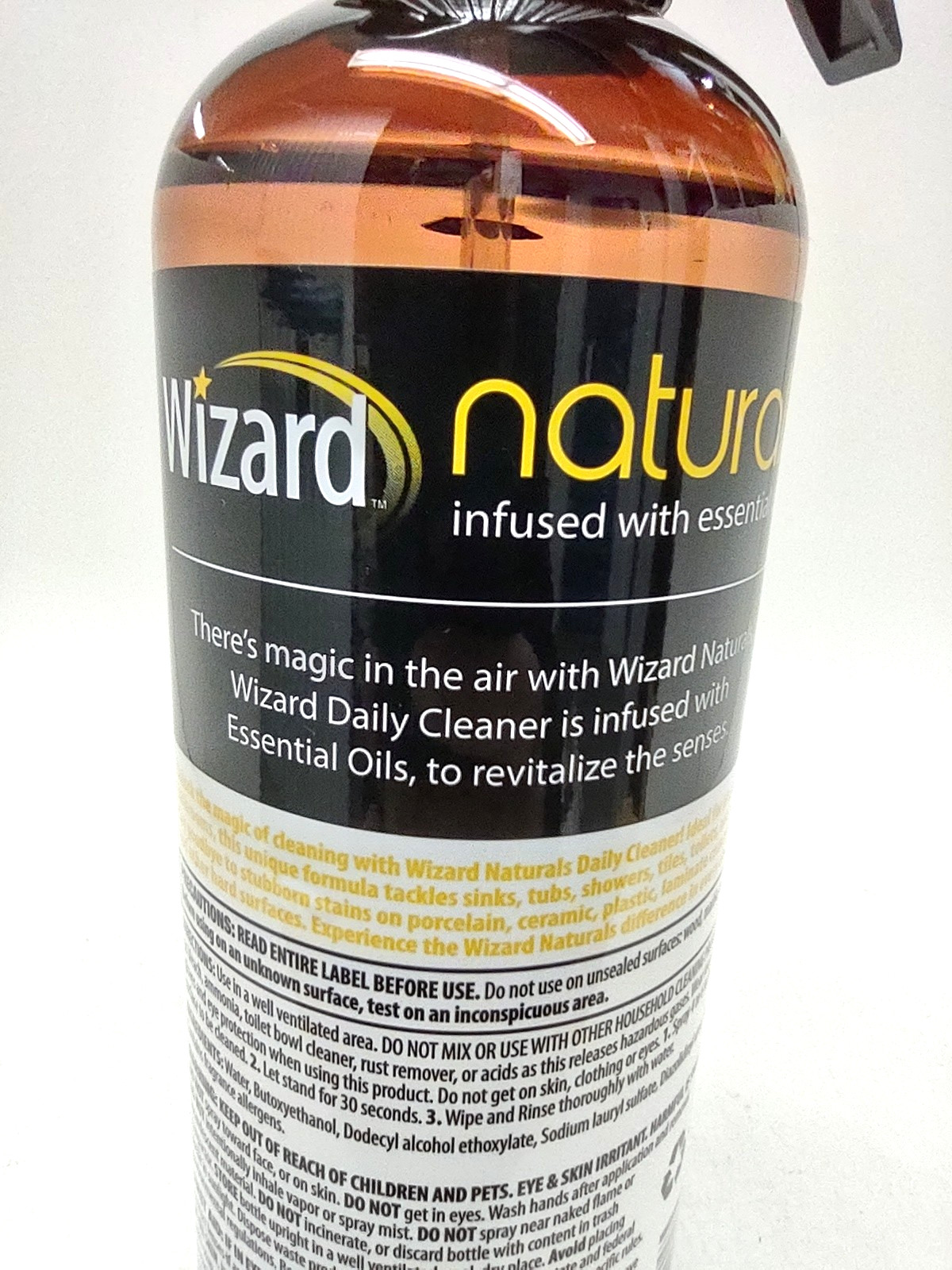( 3 ) Wizard Naturals In W/Essentials Oils Daily Cleaner Sunny Citrus 13 oz Ea