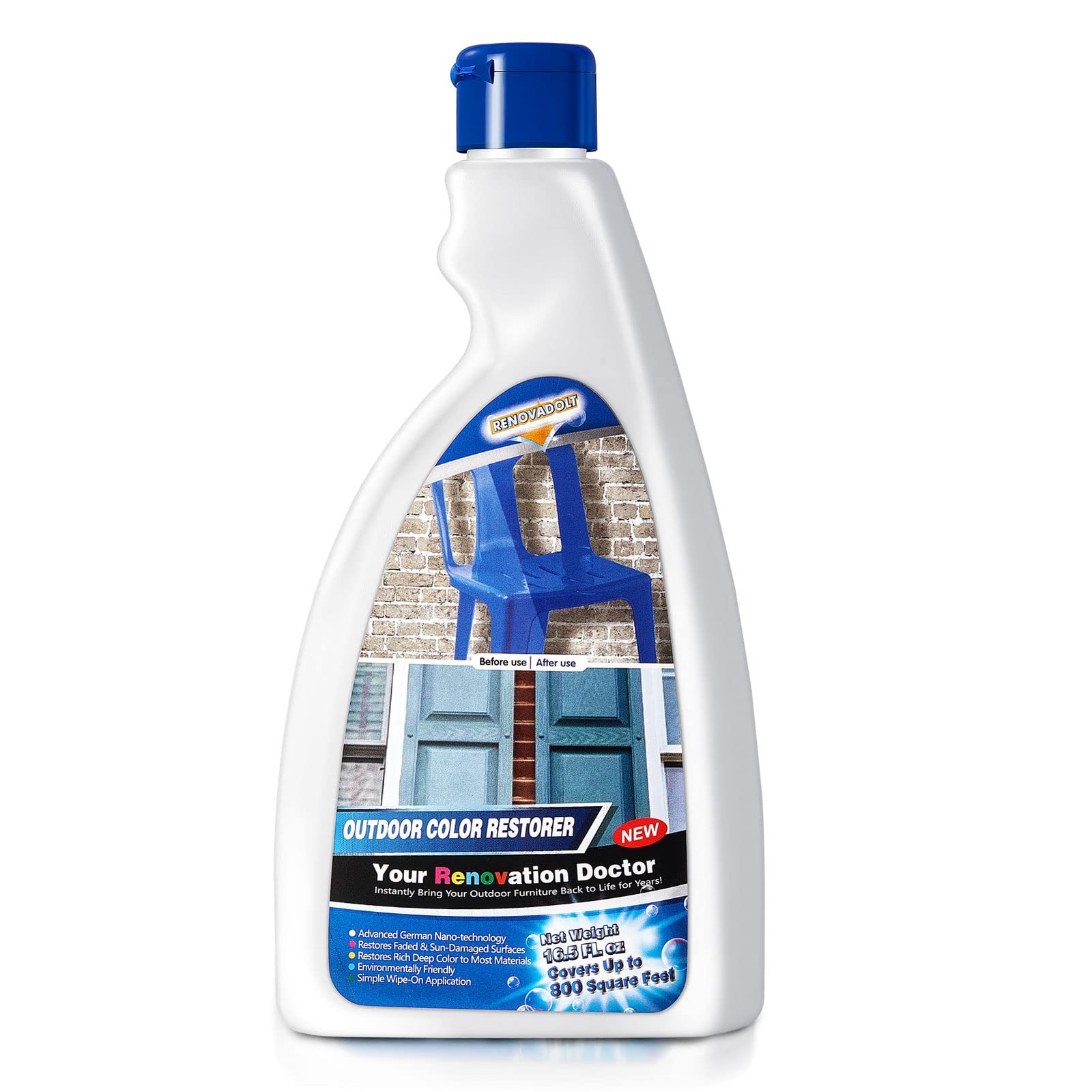 RENOVADOLT Outdoor Color Restorer 16.5oz Plastic Vinyl Shutter Restorer Faded…