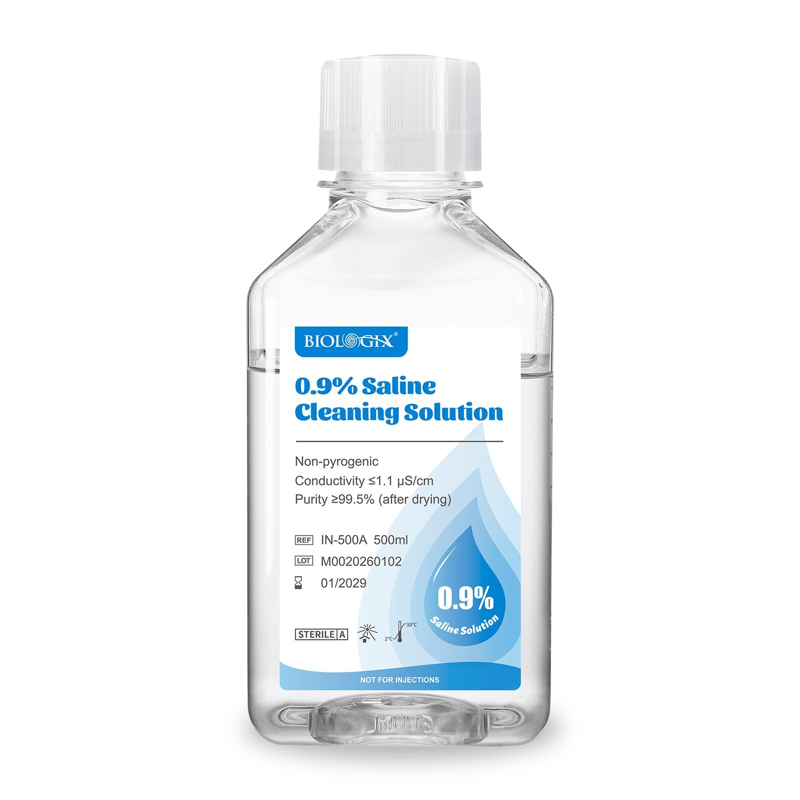 0.9% Saline Cleaning Solution, Normal Solution, Ready-to-Use for Daily Cleani…