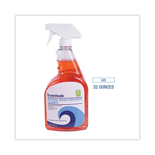 Boardwalk Natural Grease and Grime Cleaner, Unscented, 32 oz Spray, 3/Pack