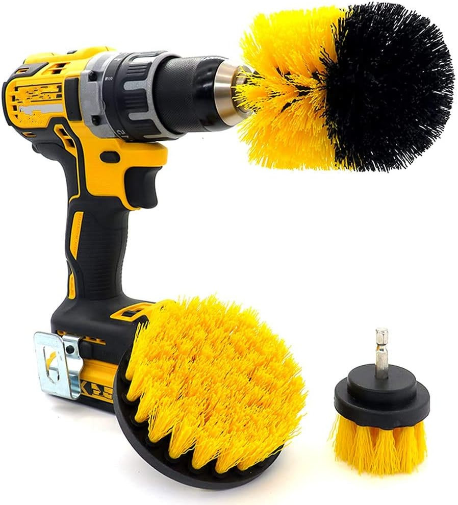 [3 Pack] Auto Detailing Drill Brush Set, Wheel Cleaner Brush, Car Cleaner Wash B