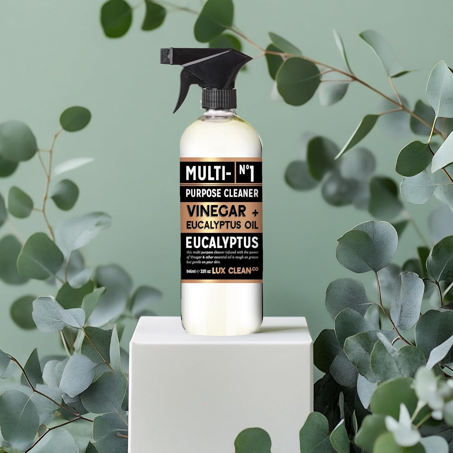 Lux Clean Multi-Purpose Cleaners, Vinegar with Eucalyptus and Peppermint | 32 Fl