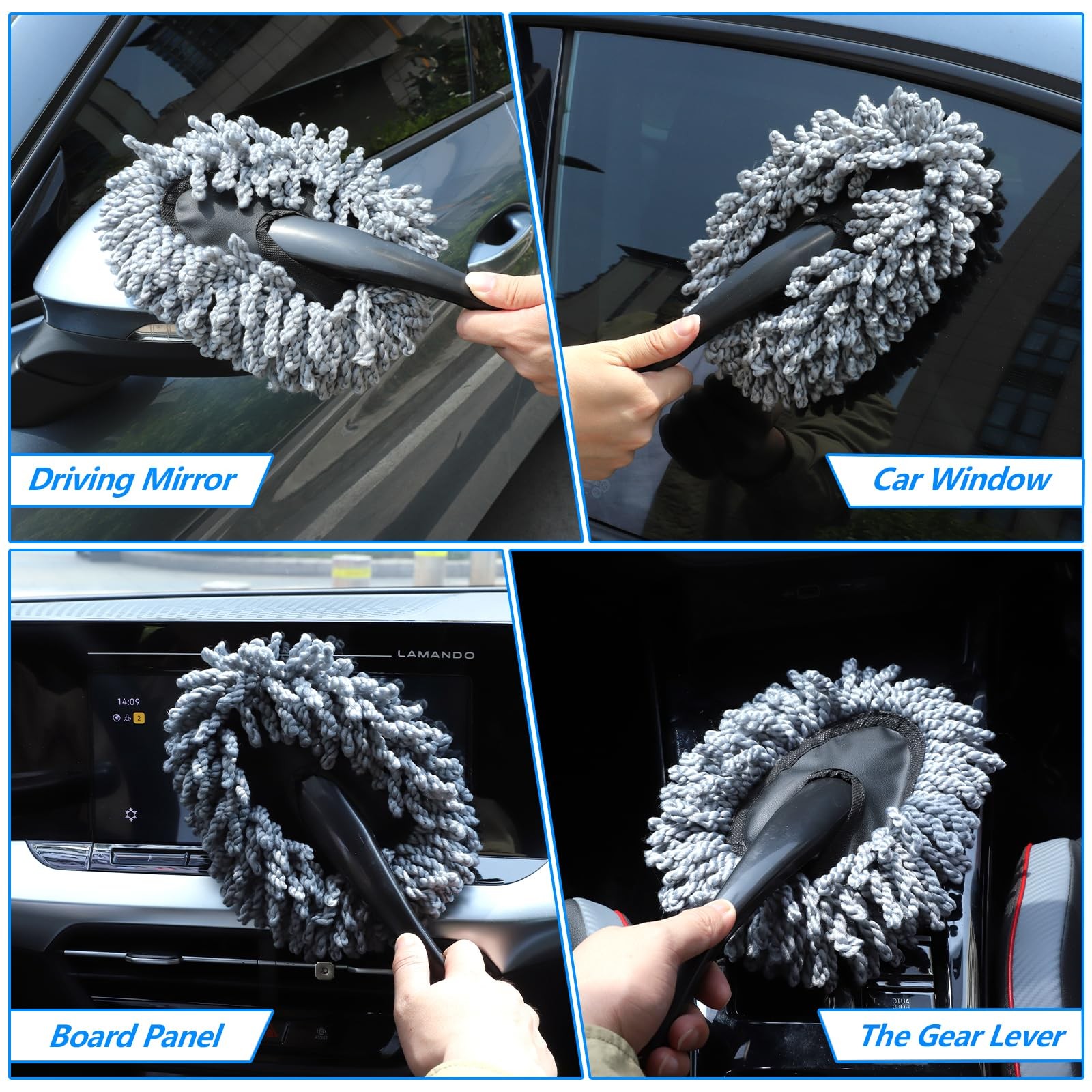 Car Cleaning Kit: Duster, Brush, Gel for Cars, Trucks, SUVs, RVs – 6 Pack