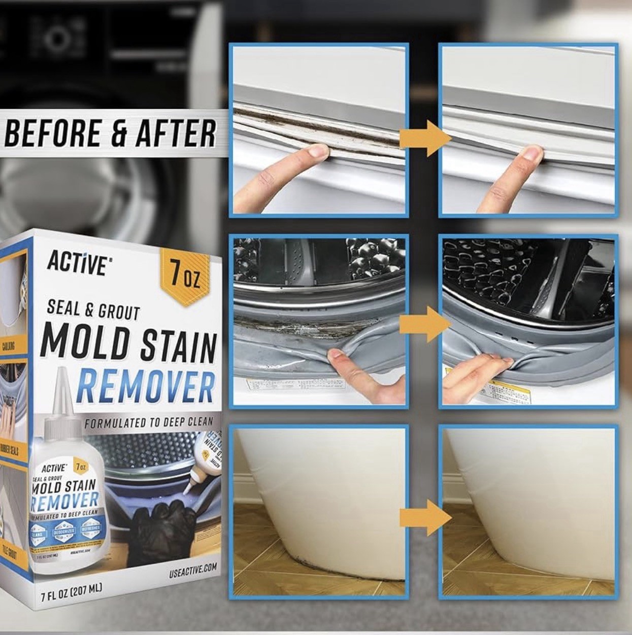 Mold Stain Remover Gel Cleaner -Heavy Duty Stain Cleaner for Front Loader Wash