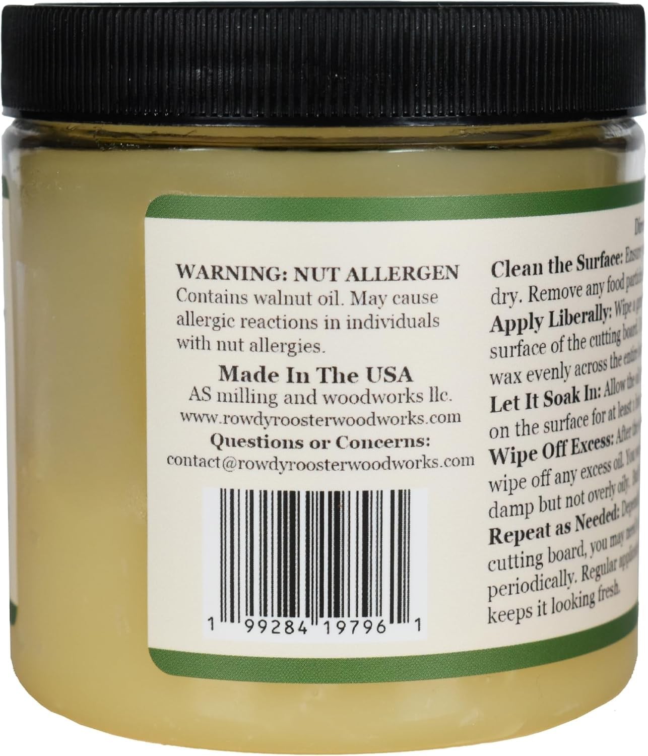 Refined Walnut Oil & Beeswax Cutting Board Oil & Conditioner, 8 fl.oz