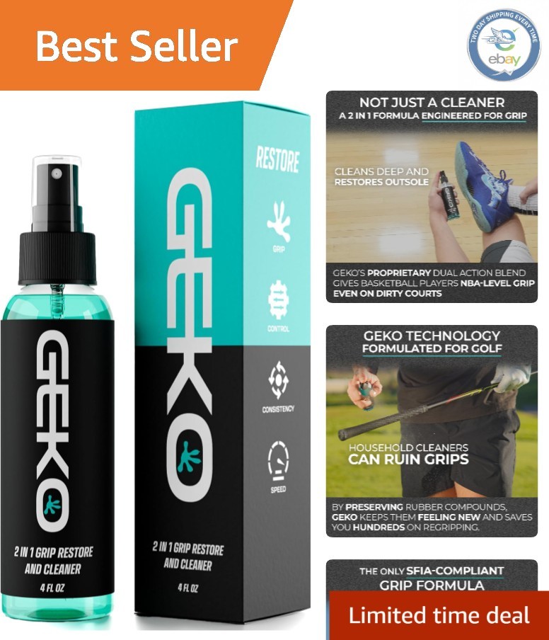 Geko Sport Grip Restore & Cleaner – Quick, Easy, & Effective Surface Maintenance