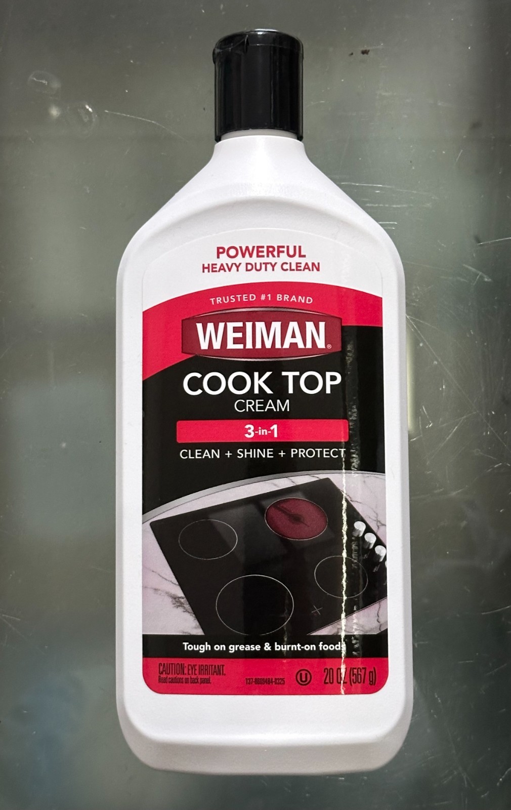 WEIMAN GLASS COOK TOP Heavy Duty CLEANER & POLISH Shine Protect RANGE TOP 20oz