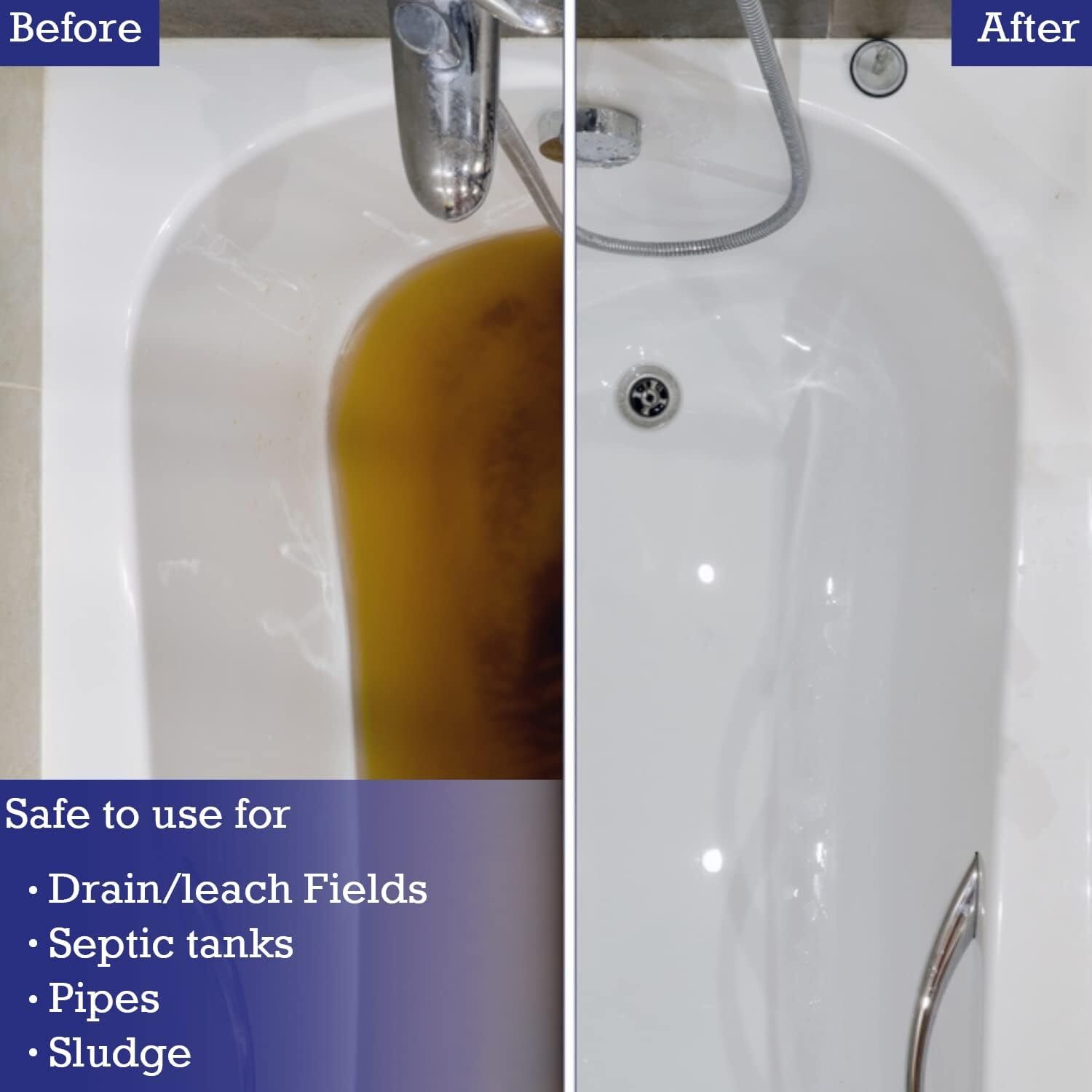 Drain Field Cleaner Bio Accelerator Clears Organic Clogs In Septic Systems 32Oz