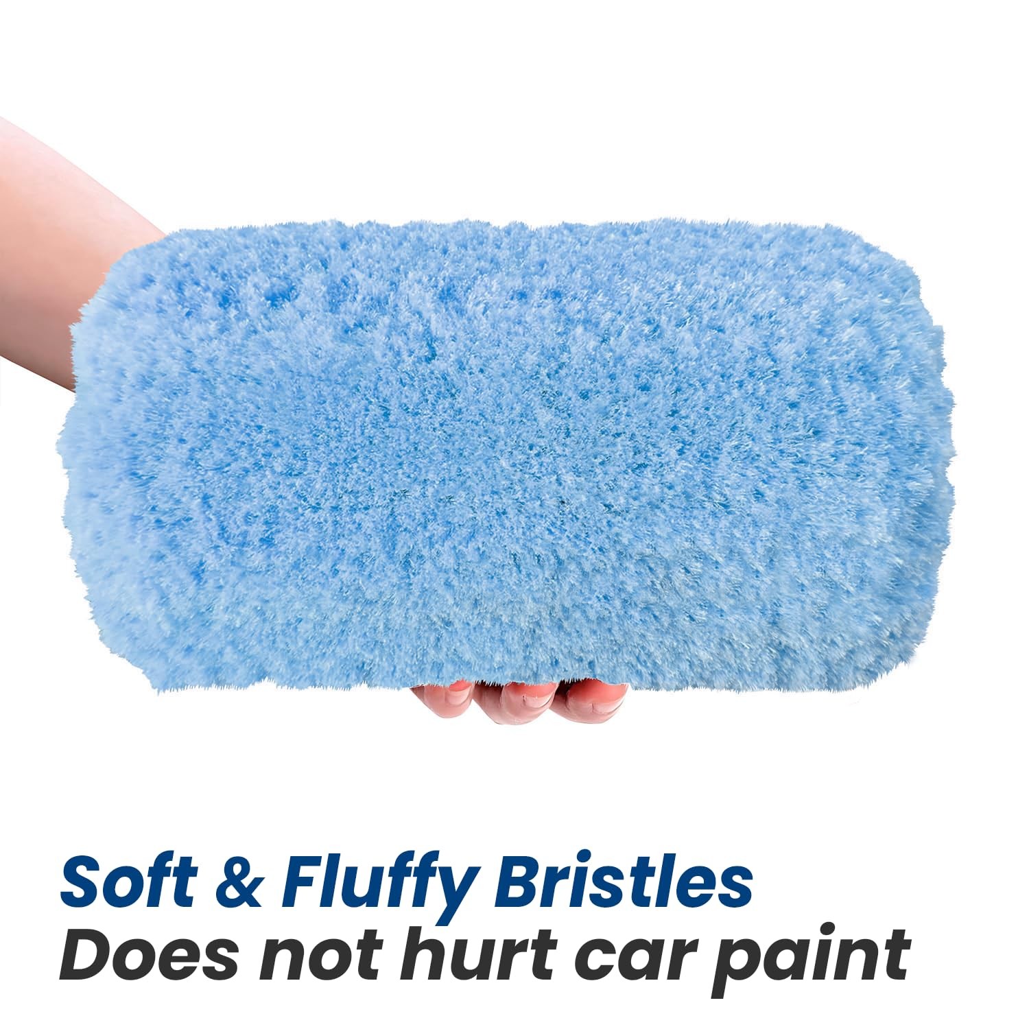 Telescopic Car Wash Brush 520ft with Soft Bristles & Hose Attachment