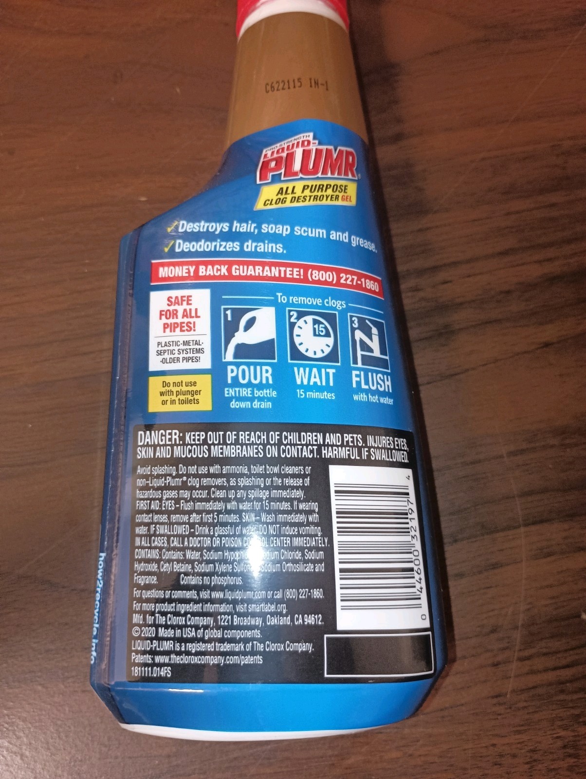 Liquid-Plumr Pro-Strength Clog Destroyer Gel with 16 Fl Oz (Pack of 6)