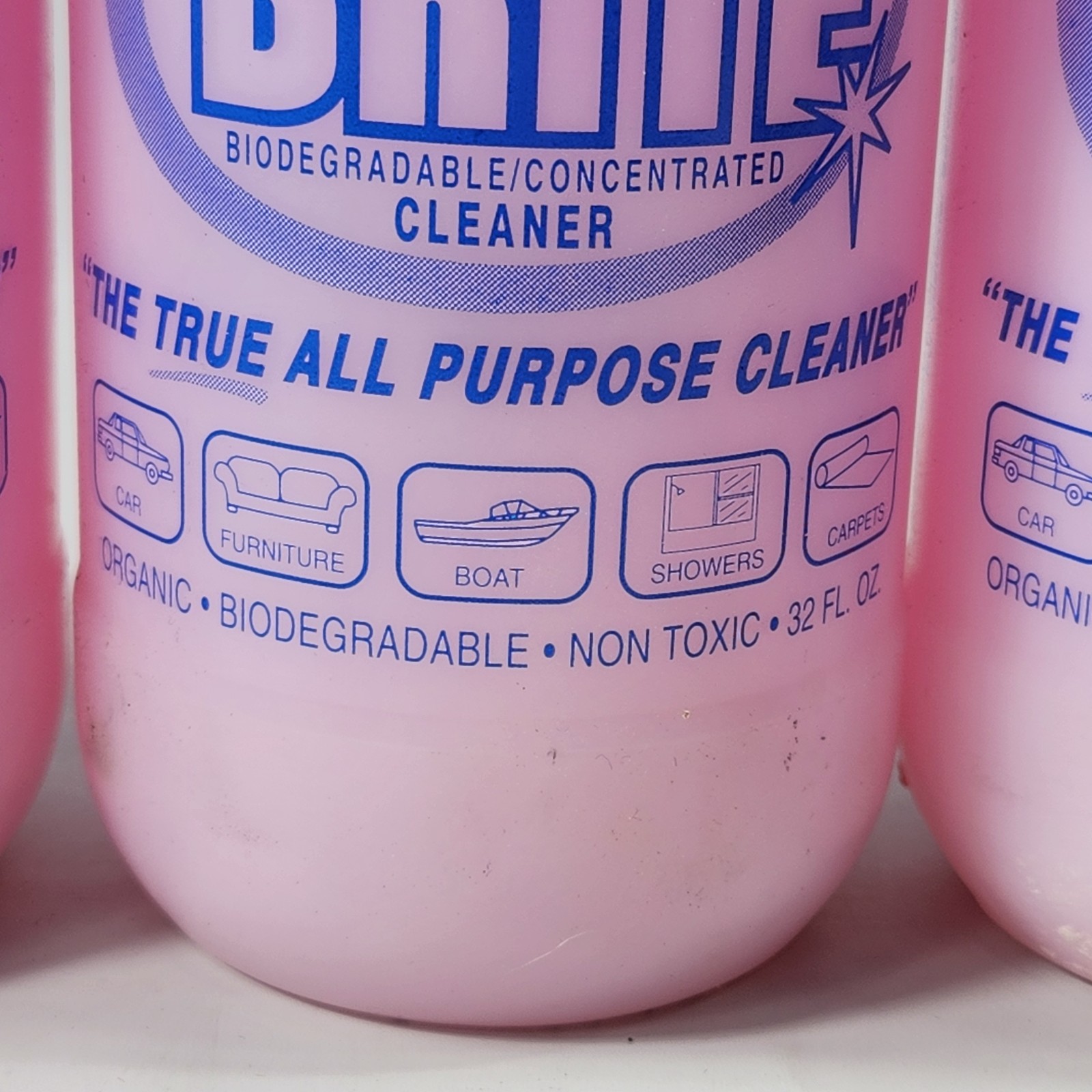 3 PACK Quick N Brite Biodegradable/Concentrated Cleaner 32 oz Organic Non Toxic