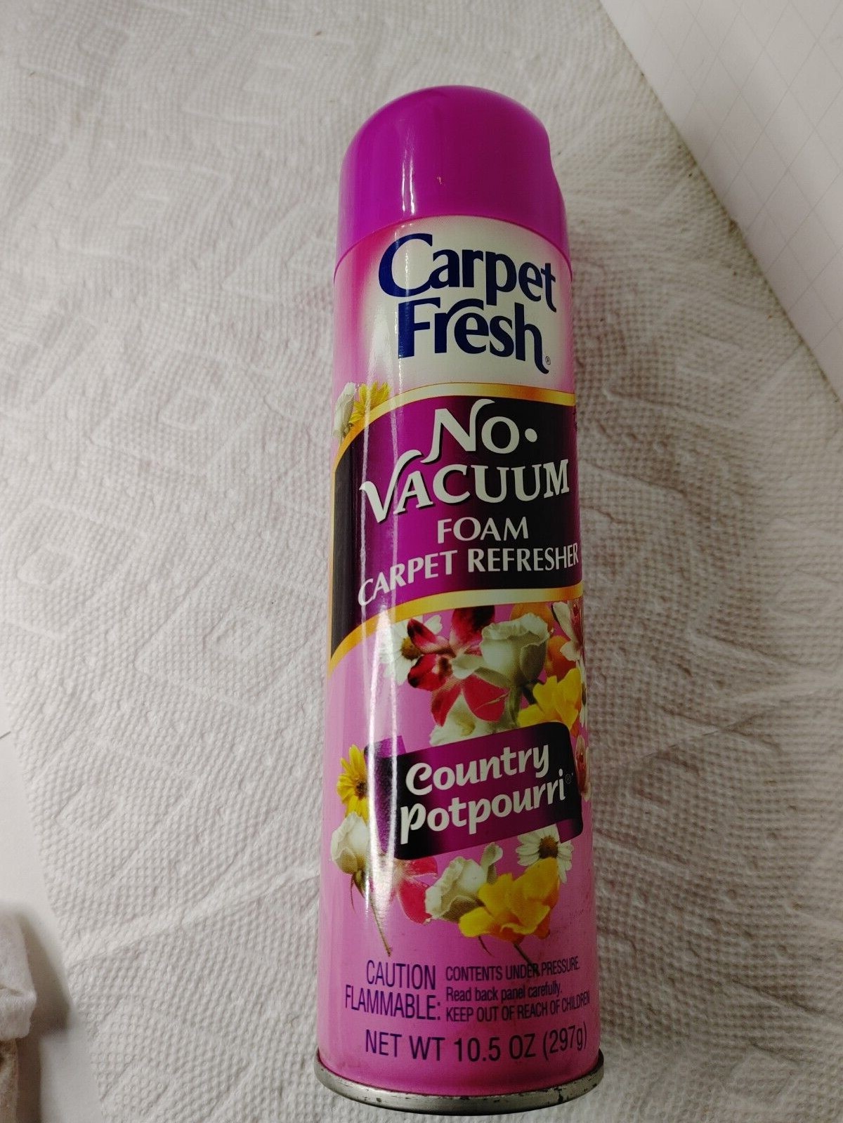 NOS Carpet Fresh No Vacuum Foam Carpet Refresher, country potpourri 10.5.oz