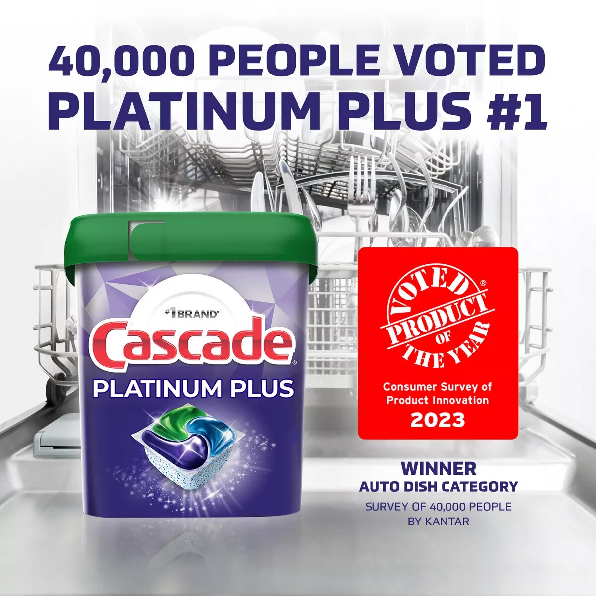 Cascade Fresh Platinum Plus Action Pacs Dishwasher Detergents 28pacs