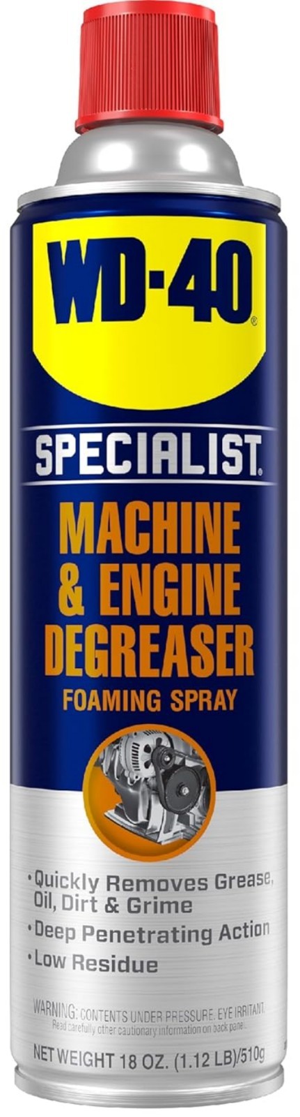 Industrial Strength Engine Degreaser Spray – Water-Based Foaming Formula, 18 OZ