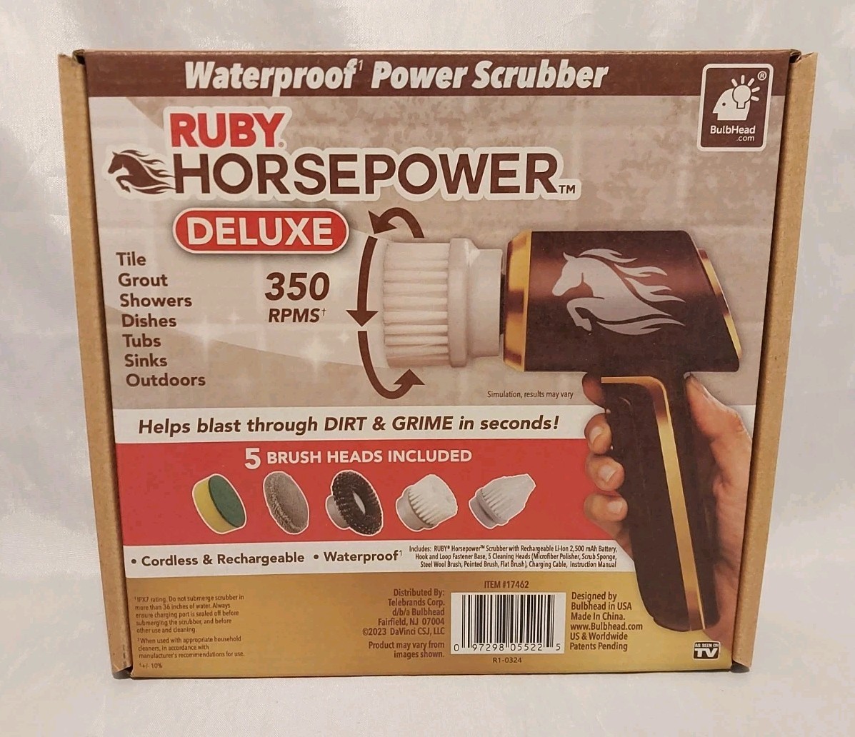 Horsepower Gold Edition Handheld Cordless Rechargeable Power Scrubber