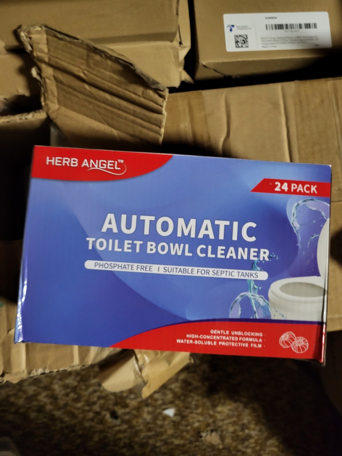 24 Pack Toilet Bowl Cleaner Tablets with Bleach Slow Releasing for Stain Removal