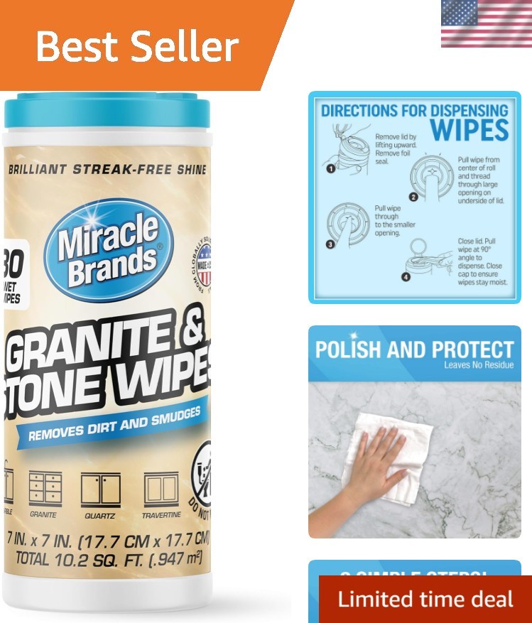 for Granite & Stone, Clean, Protect, Polish Stone, Marble, Quartz, Slate, Til…