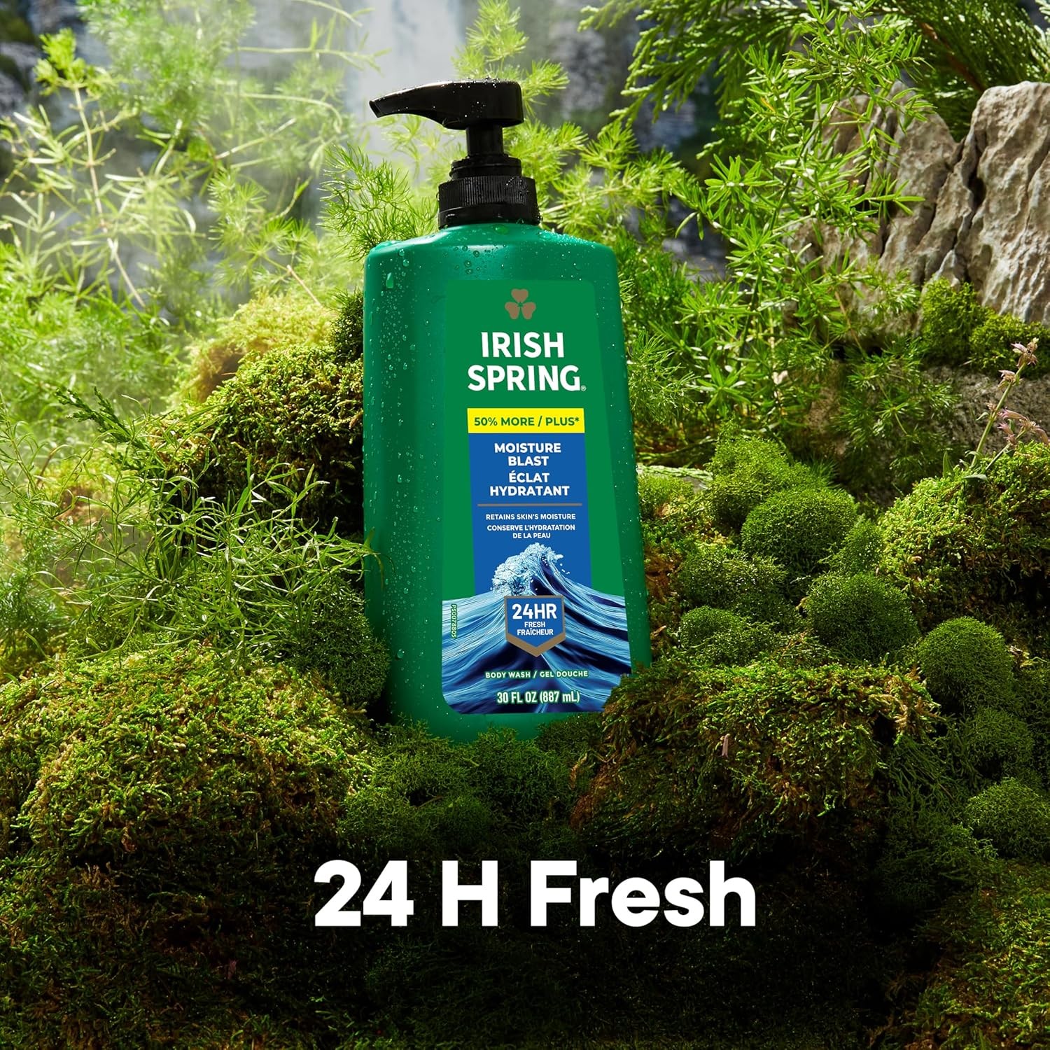 Mens Body Wash, Moisture Blast Body Wash for Men, Feel Fresh All Day, 30 Oz Pump