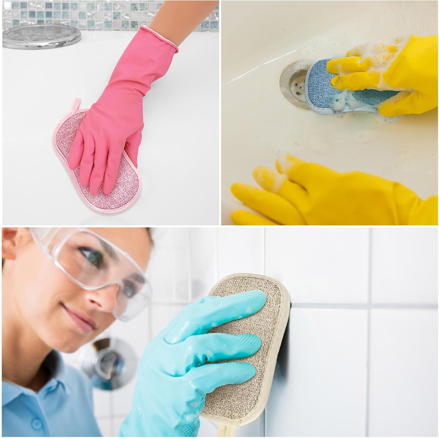 10 Pieces Multipose Kitchen Scrub Spons, Non-Scratch Microfiber