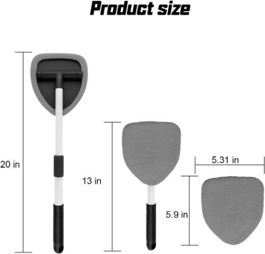 Car Windshield Cleaner Tool, Vehicle Window Detailing Cleaning Kit Color: Gray