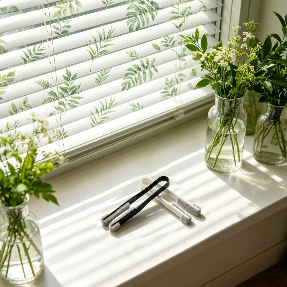 2Set Durable Blinds Cleaning Tool with Double Ended Brush for Window Shutters