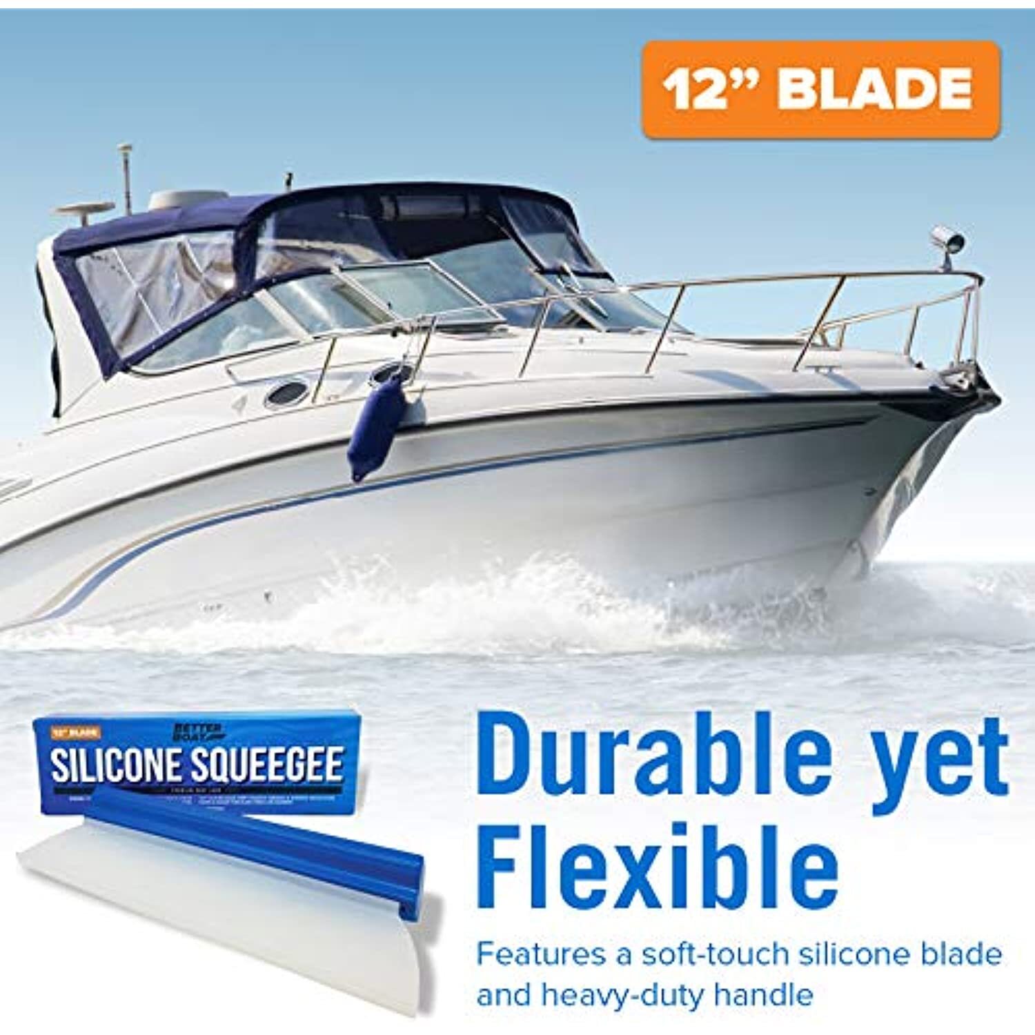 Window Squeegee Silicone Squeegee for Car Windows and Boat Windshields Blade