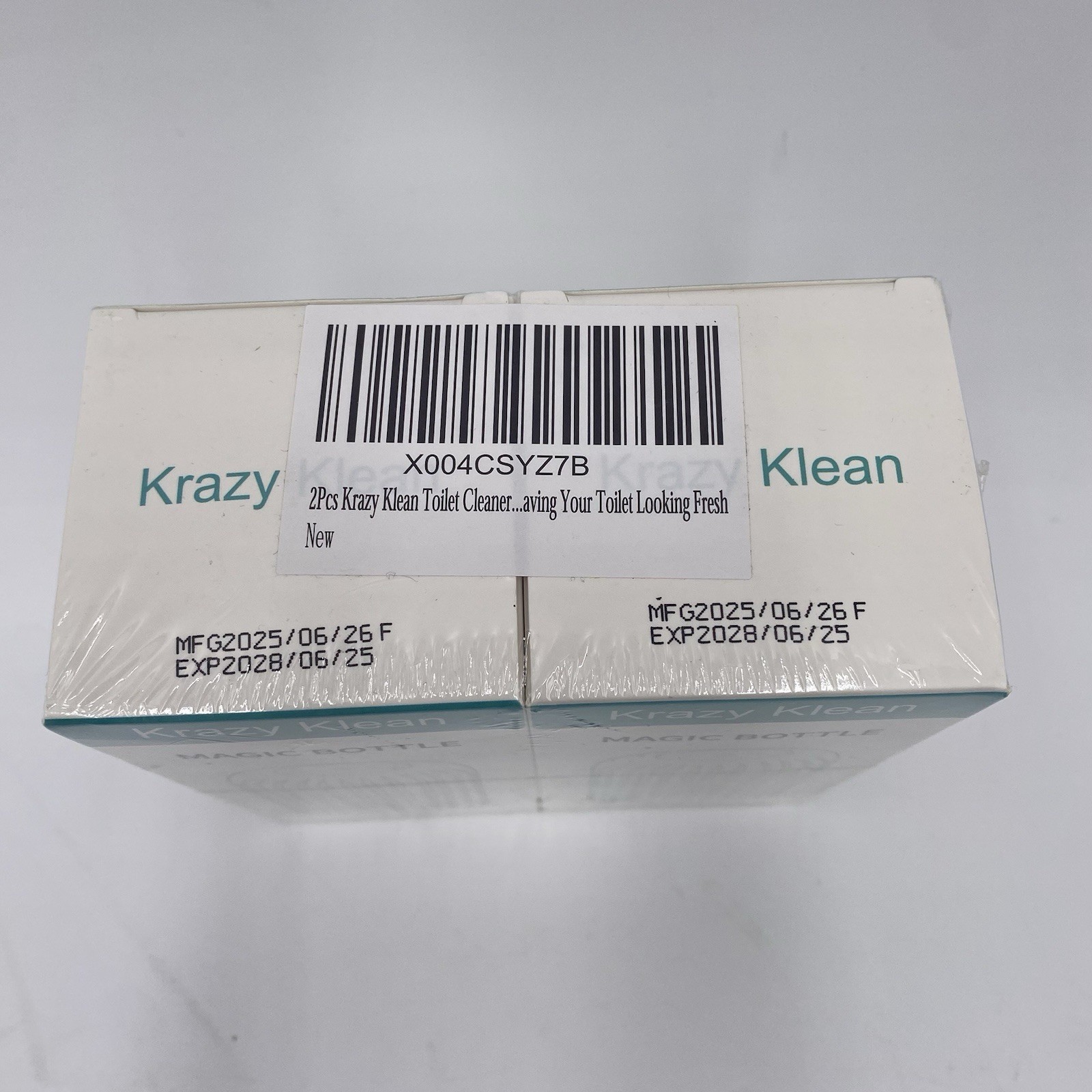2 Pack Krazy Klean Magic Bottle Toilet Bowl Cleaner New Sealed