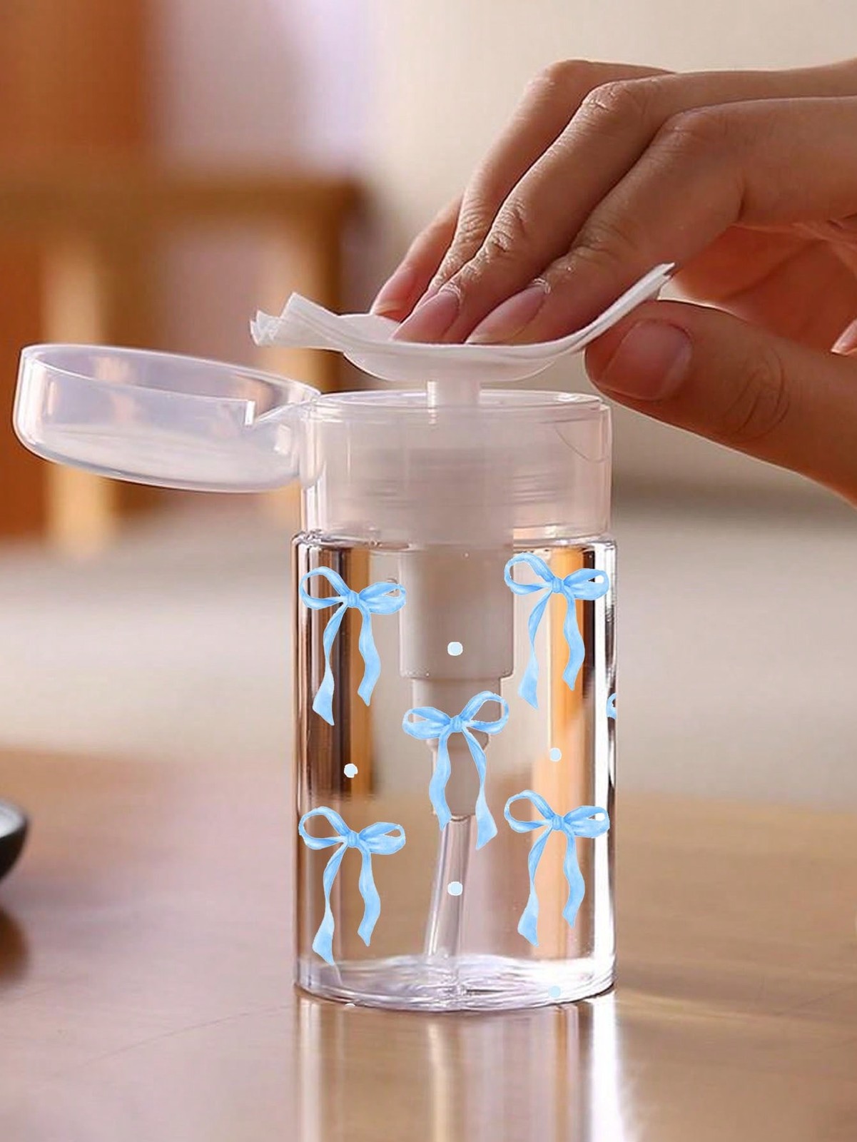 Clear PET Refillable Travel Bottle No Pattern 120ML Pump Dispenser For Toner