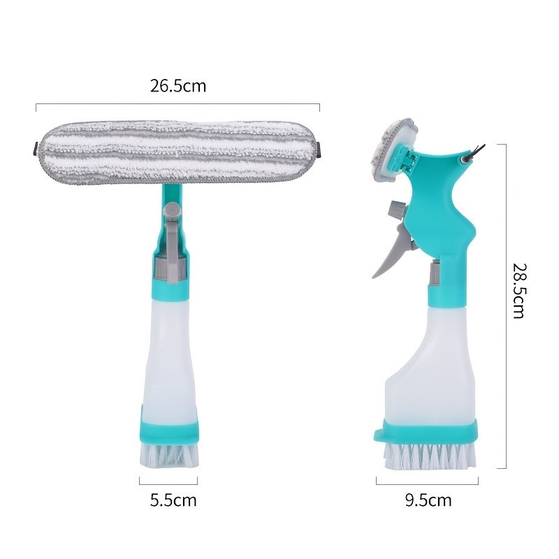 4-in-1 Window Cleaning Tool Kit with Sprayer Glass Mirror Tile Multi-Surface NEW