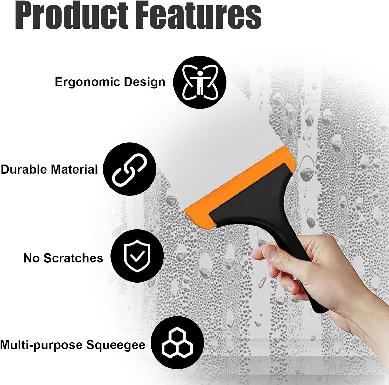 Lightweight & Durable Silicone Squeegee – 5.9-Inch Blade for Home and Automotive