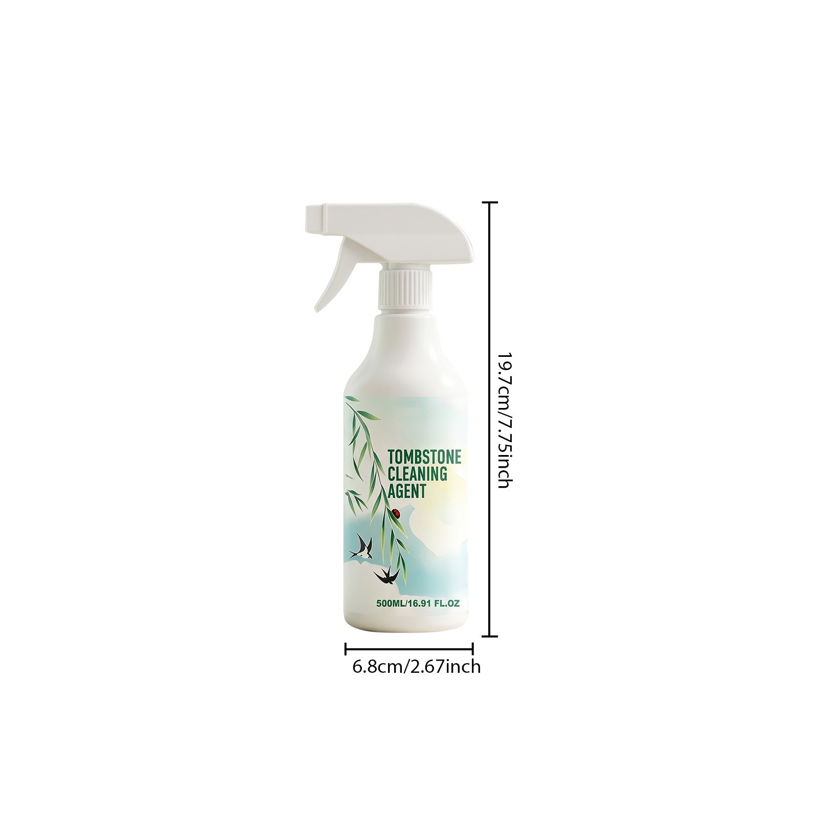 Tombstone & Monument Cleaning Spray,Headstone Cleaner For Graves 500ml