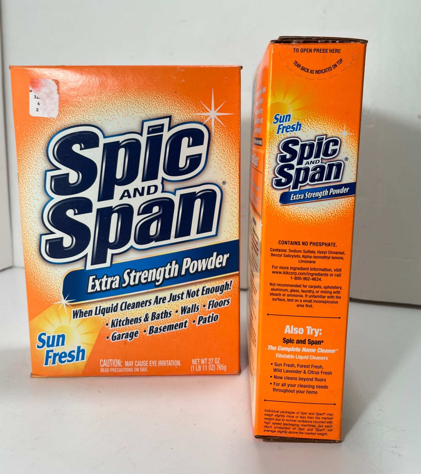 2x Spic and Span Extra Strength Powder SUN FRESH 27 oz Each – NEW 🌼