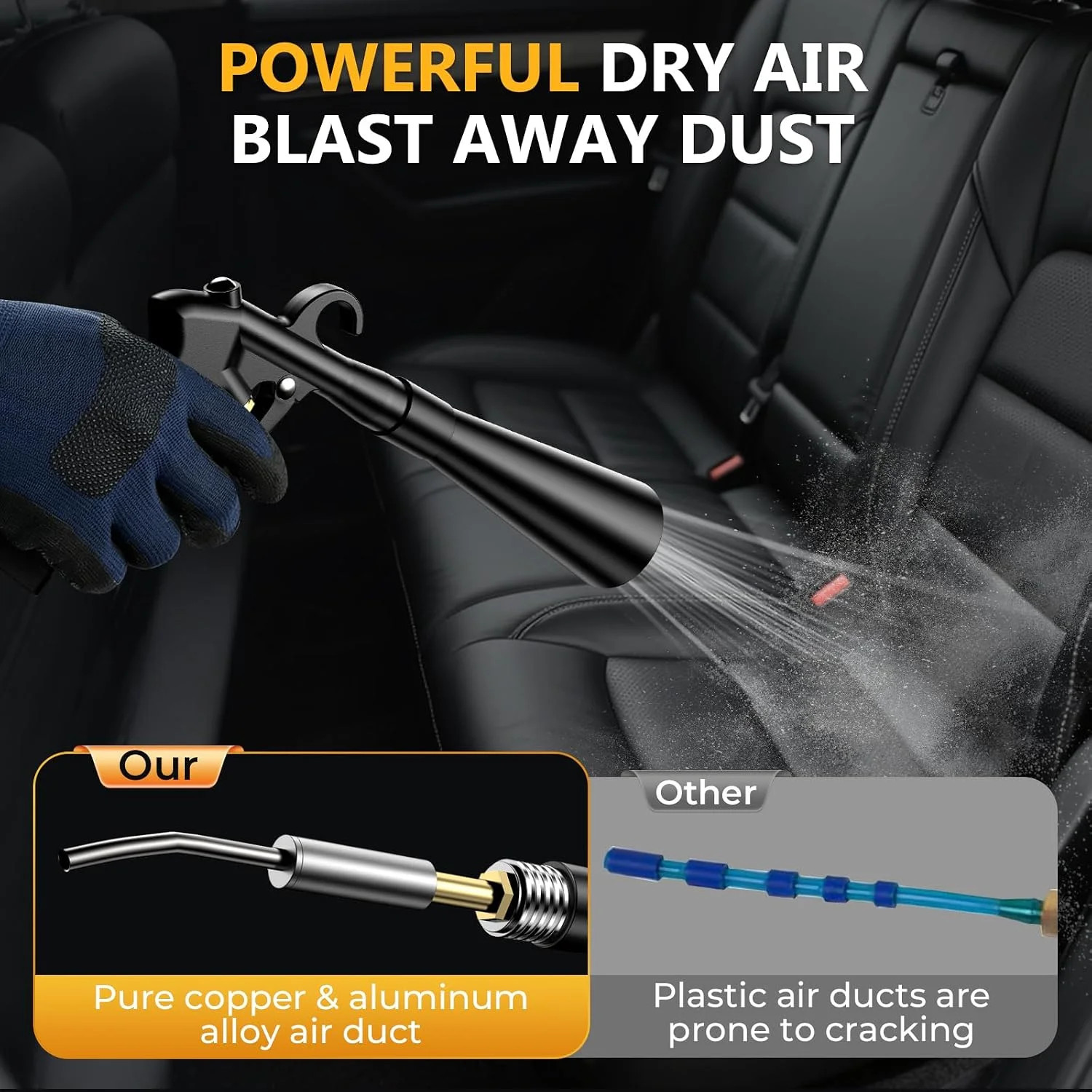 Dry Car Detailing Cleaning Gun – Blast Away Dust & Debris in Seconds & Aluminum