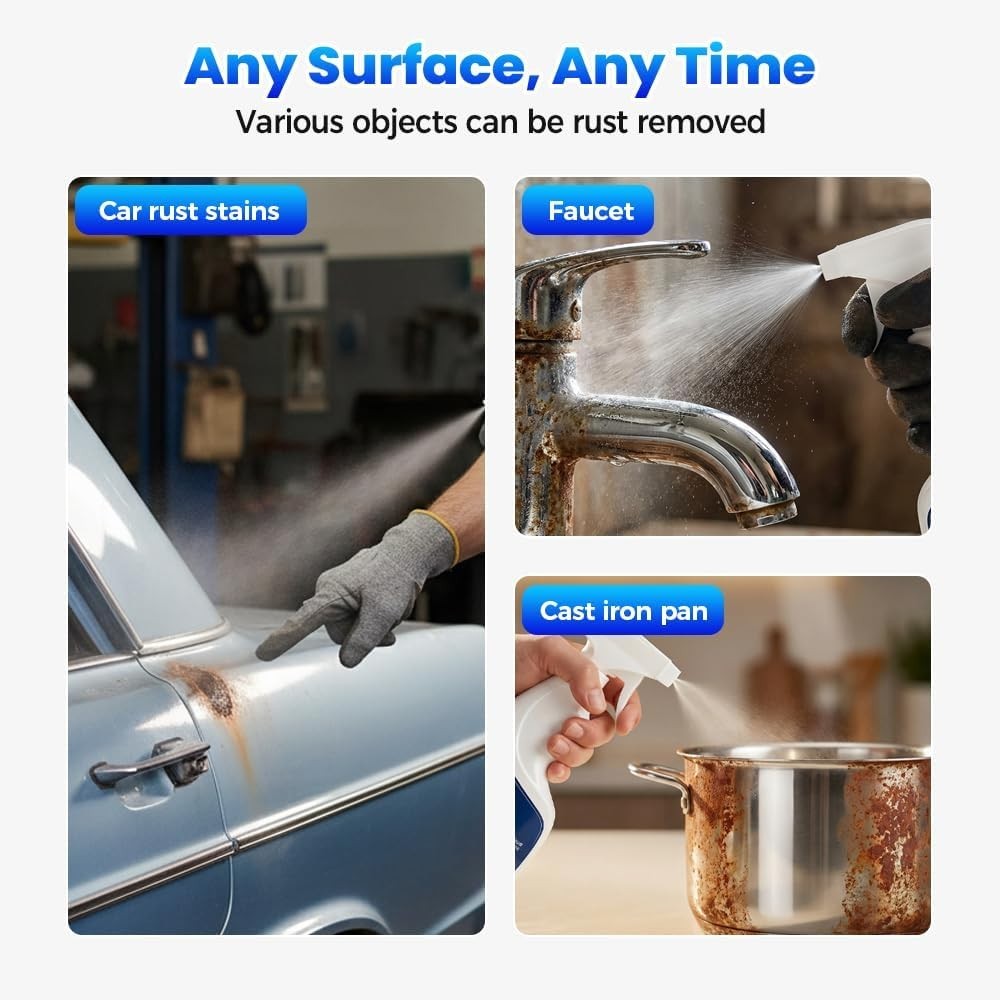 Fast Acting Rust Remover Spray for Metal, Stainless Steel & Car Parts