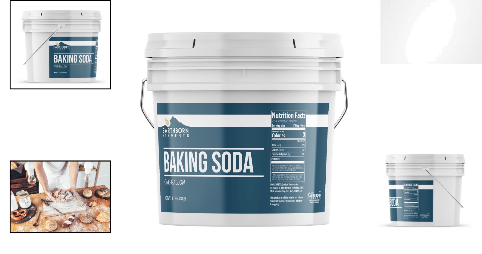 Versatile 1 Gallon Baking Soda – Cooking, Cleaning & Deodorizing Powder Tub