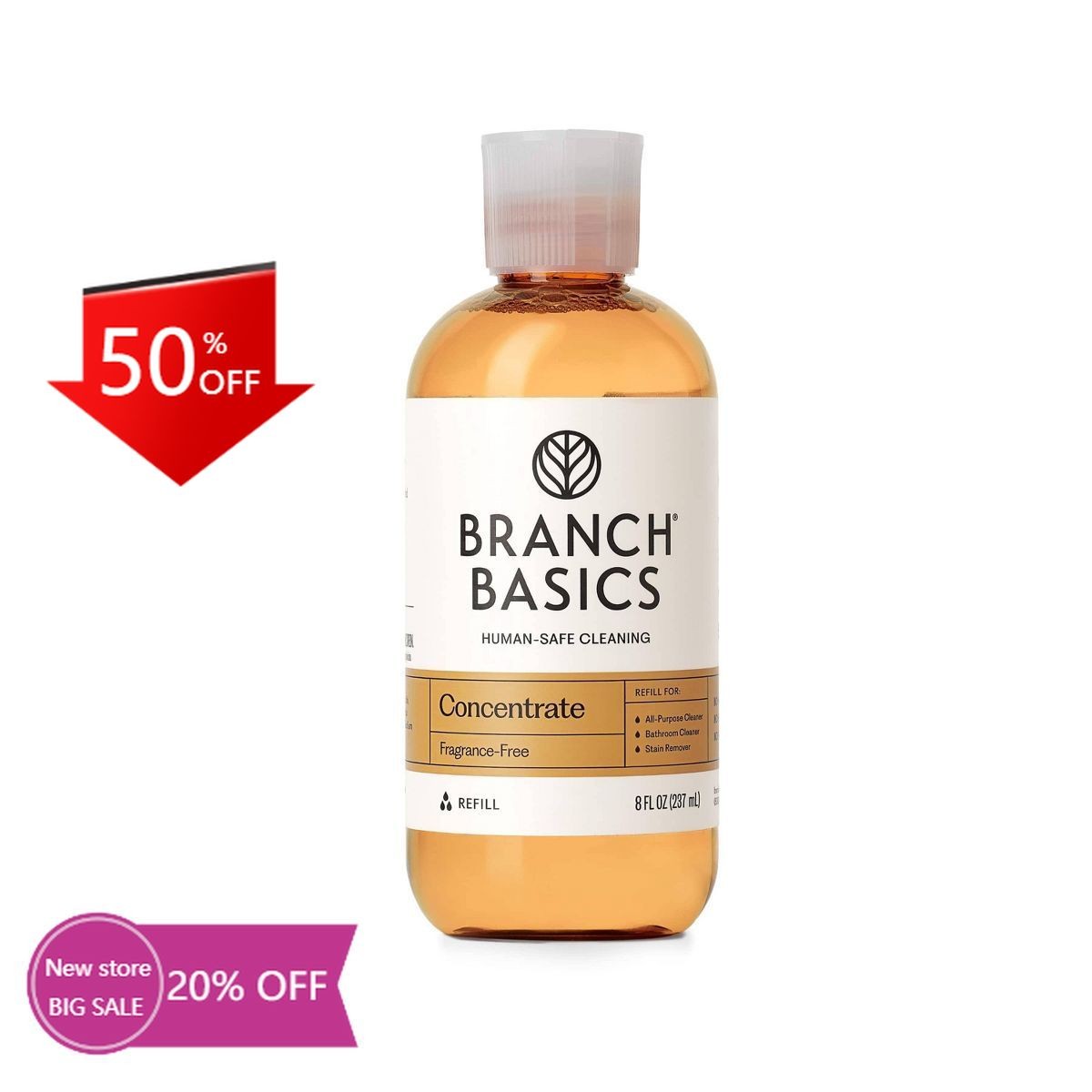 Branch Basics Fragrance-Free Concentrate All-Purpose Cleaner – 8oz